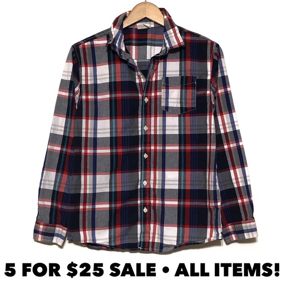 Crazy 8 Other - Boys Crazy8 Plaid Cotton Button-Down Shirt